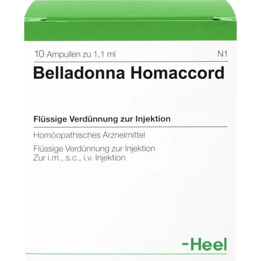 BELLADONNA HOMACCORD ampoules, sedative, to stop bronchial spasms in asthma and whooping cough - UKDorf 