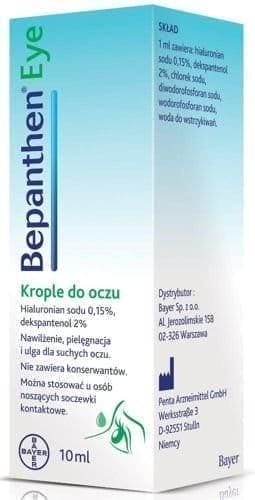 Bepanthen Eye drops, eye fatigue, eye irritation, sodium hyaluronate, dexpanthenol UK
