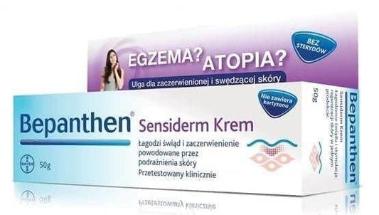Bepanthen Sensiderm cream, panthenol, olive oil and shea butter UK