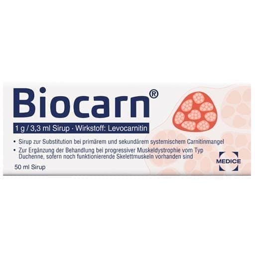 BIOCARN syrup acetyl l carnitine 50 ml levocarnitine, fat burning UK