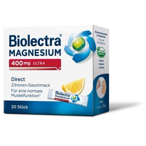 BIOLECTRA Magnesium 400 mg Ultra Direct Lemon - UKDorf 