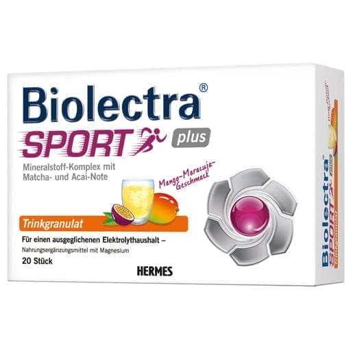 BIOLECTRA Sport Plus drinking granules, magnesium, matcha, acai - UKDorf 