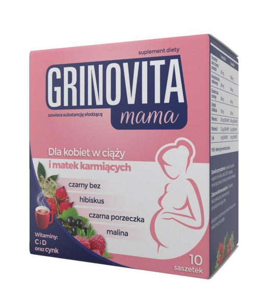 Black elderberry, hibiscus, blackcurrant, raspberry, Grinovita mama 10 sachets - UKDorf 