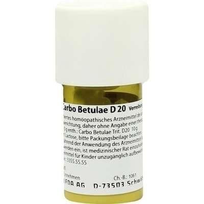 Bleeding gums, fear in the night, CARBO BETULAE D 20 Trituration - UKDorf 