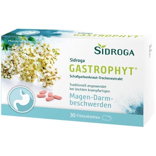 Bloating, Yarrow herbs, SIDROGA GastroPhyt 250 mg film-coated tablets - UKDorf 
