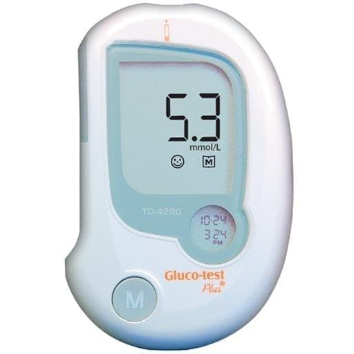 Blood glucose monitoring strip values, GLUCO TEST Plus 10 set - UKDorf 