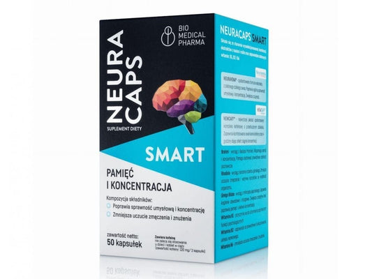 Brahmi, Avena Sativa, Ginko Biloba, NEURACAPS SMART Memory and Concentration - UKDorf 