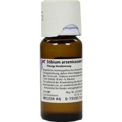 Breathlessness, cough, pneumonia, eye infections, heart problems, Stibium Arsenicosum D8 Dilution - UKDorf 