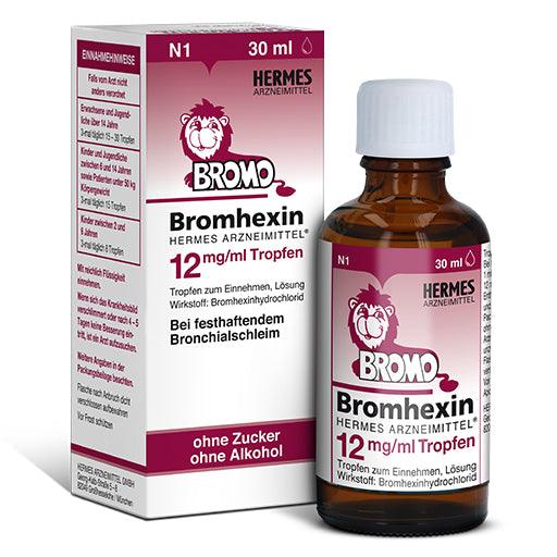 BROMHEXINE Hermes, bromhexine hydrochloride, Medicines 12 mg drops - UKDorf 