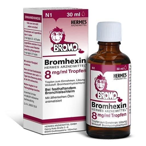 Bromhexine hydrochloride, Hermes Medicinal Products 8 mg, ml drops - UKDorf 