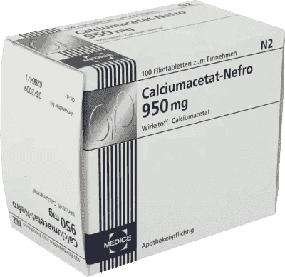 CALCIUM ACETATE NEFRO 950, renal insufficiency, dialysis treatment - UKDorf 