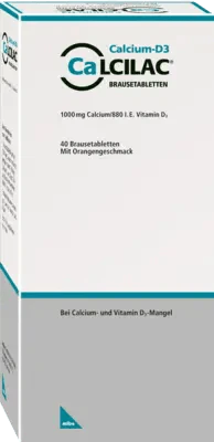 Calcium carbonate, colecalciferol, CALCILAC effervescent tablets - UKDorf 