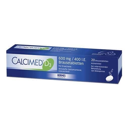 Calcium carbonate, vitamin D3, CALCIMED D3 600 mg, 400 IU effervescent tablets - UKDorf 