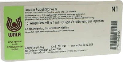 Cancer and inflammation, ISCUCIN populi strength G ampoules - UKDorf 