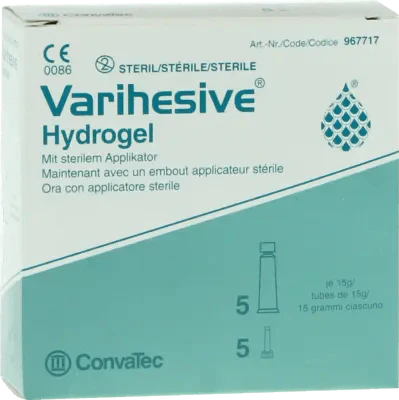 Carmellose sodium, pectin, dry wounds, VARIHESIVE hydrogel with applicator - UKDorf 