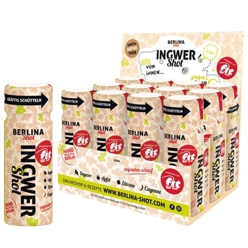 Cayenne pepper, Lemon, Apple, BERLINA ginger shot drinking ampoules - UKDorf 