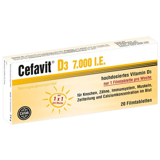 CEFAVIT Vitamin D3 7,000 IU film-coated tablets - UKDorf 