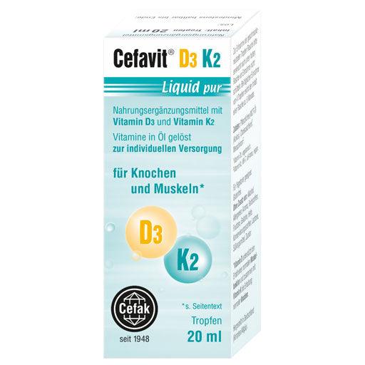 CEFAVIT Vitamin D3 K2 Liquid pure drops for oral use - UKDorf 