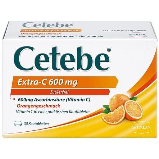 CETEBE Extra- vitamin C 600 mg chewable tablets - UKDorf 