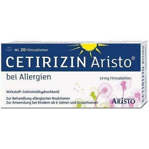 CETIRIZIN Aristo for allergies 10 mg cetirizine dihydrochloride UK