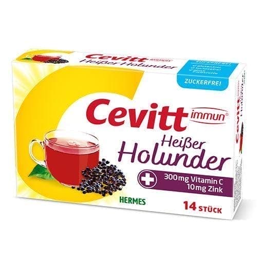 CEVITT immune hot elderberry sugar-free granules, With vitamin C and zinc - UKDorf 