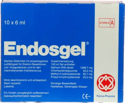 Chlorhexidine digluconate, Sterile lubricant, ENDOSGEL UK