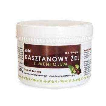 CHOCOLATE GEL with MENTOL 250ml, tired legs, lower limb UK