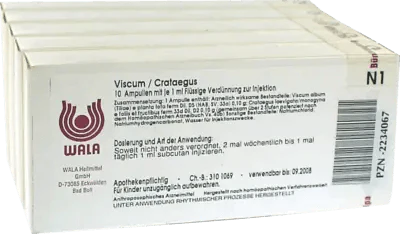 Chronic heart disease, pain with anxiety, treating high blood pressure, VISCUM CRATAEGUS ampoules - UKDorf 