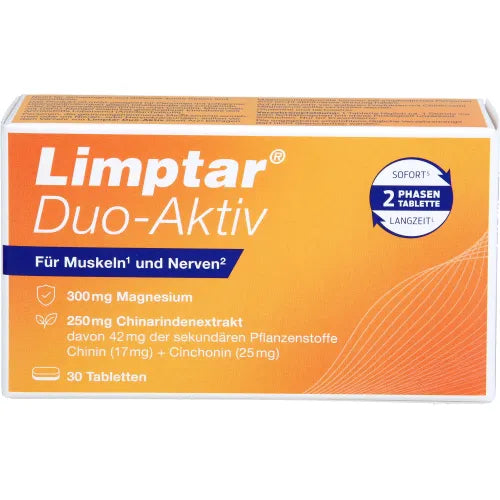 cinchona bark extract and 300 mg magnesium, LIMPTAR Duo-Active Tablets 30 pcs