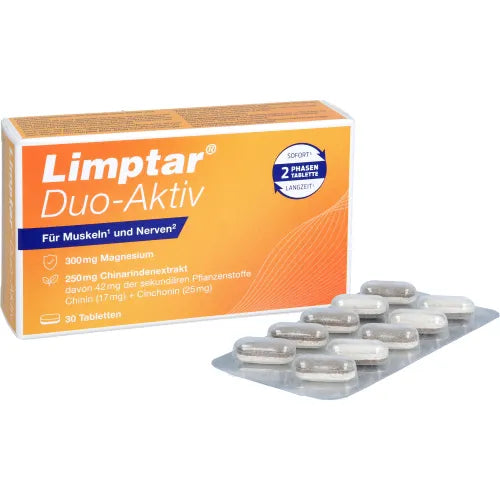 cinchona bark extract and 300 mg magnesium, LIMPTAR Duo-Active Tablets 30 pcs