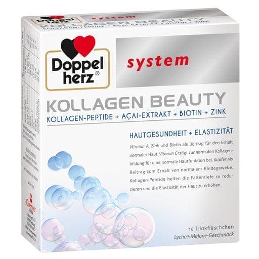 Collagen peptides, DOPPELHERZ Collagen Beauty system drinking bottles - UKDorf 