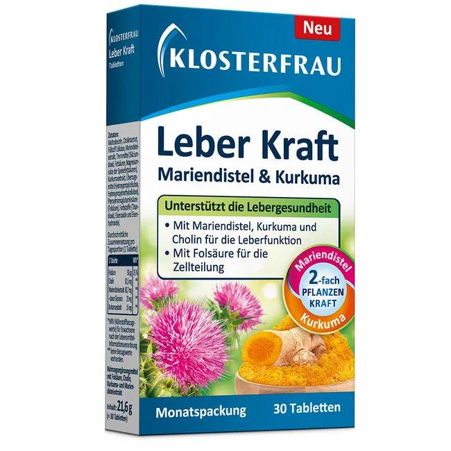 Curcuma, milk thistle, Turmeric, folic acid, KLOSTERFRAU, liver health tablets - UKDorf 