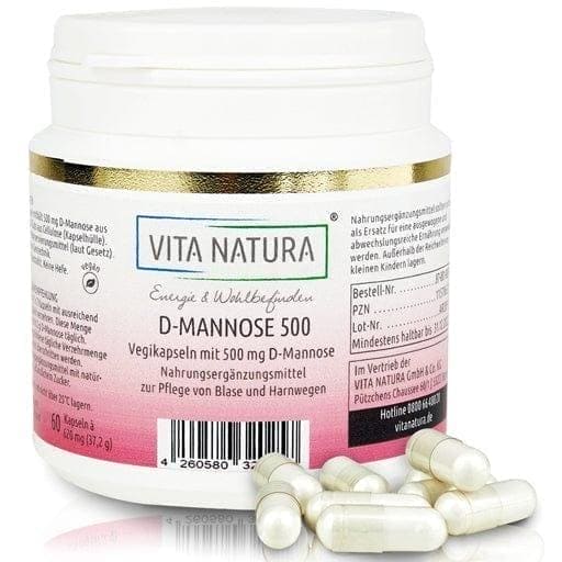 D-MANNOSE CAPSULES 500 mg, care of the bladder and urinary tract - UKDorf 
