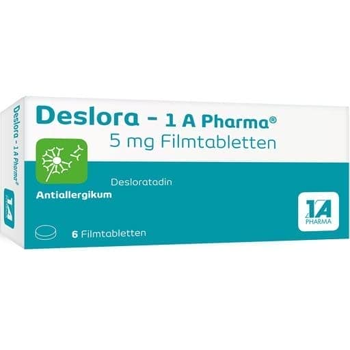DESLORA-1A Pharma, desloratadine, 5 mg film-coated tablets - UKDorf 