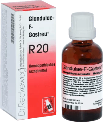 Difficulty concentrating, forehead headache, coryza, GLANDULAE-F-Gastreu R20 mixture - UKDorf 