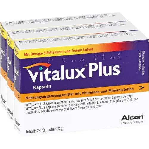 docosahexaenoic acid (DHA) VITALUX Plus 10 mg Lutein Quarterly Pack.