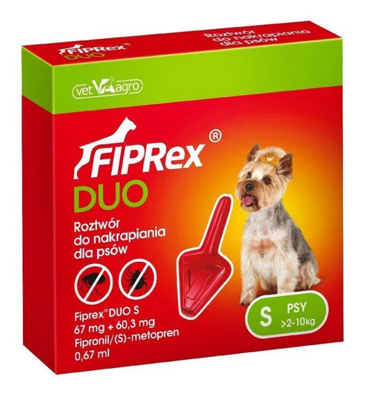Dog fleas and lice, dog lice and flea treatment, Fiprex Duo S 2-10 kg - UKDorf 