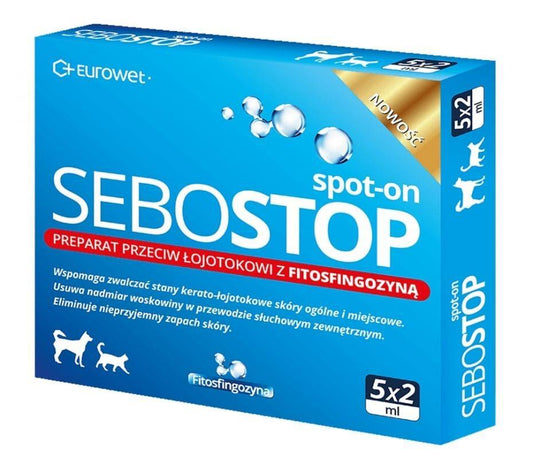 Dog seborrhea treatment, CAT, Sebostop, phytosphingosine - UKDorf 