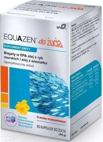 Equazen, chewable, Omega-3 acids (DHA, EPA, GLA), evening primrose oil, Fish oil - UKDorf 