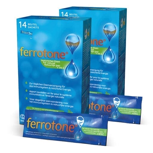 FERROTONE natural iron, plus Vitamin C, Apple - UKDorf 