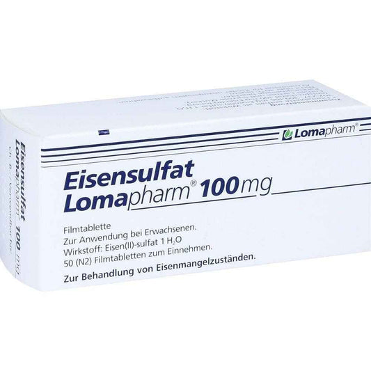 Ferrous sulphate tablets 100mg, treating iron deficiency