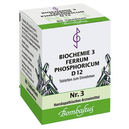 Ferrum phosphoricum D 12, BIOCHEMIE 3 tablets - UKDorf 