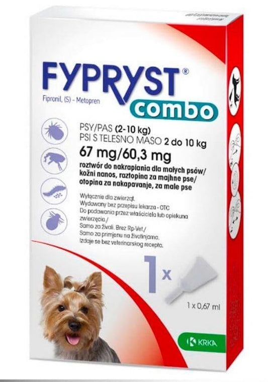 Flea treatment for dogs, Fyprist Combo, 2-10 kg - UKDorf 