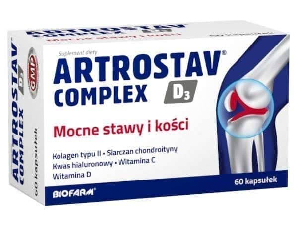 Flexible joint Artrostav Complex D3 x 60 capsules UK