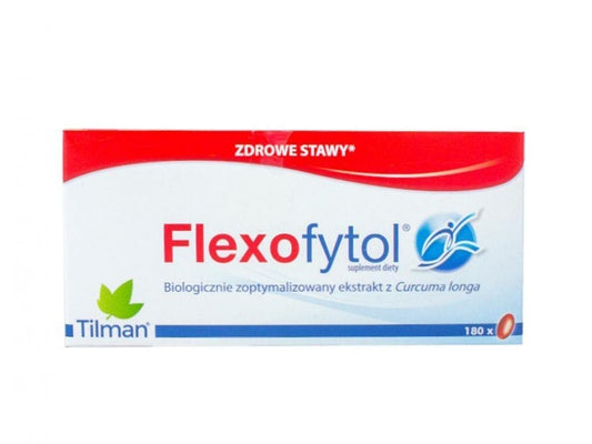 Flexofytol, Curcuma longa extract, turmeric curcumin, 180 capsules - UKDorf 