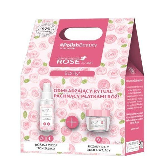 FLOS-LEK ROSE FOR SKIN Rose rejuvenating cream + toning water - UKDorf 