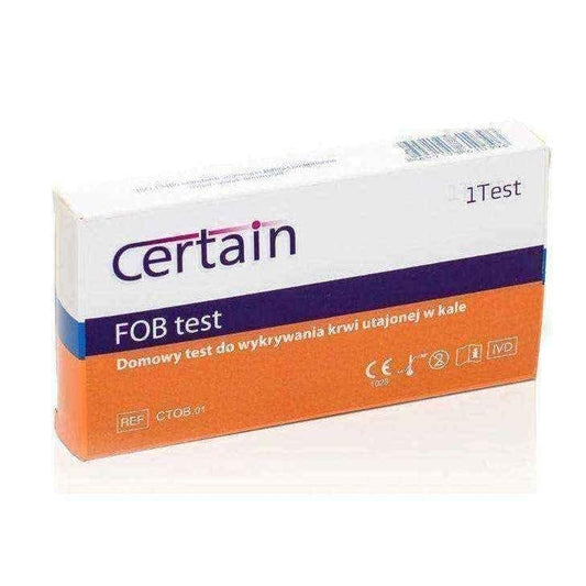 FOB Certain Test for detecting latent blood in faeces x 1 piece UK