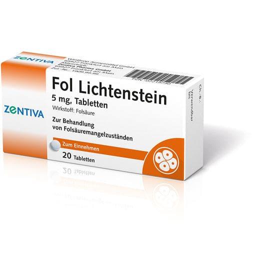 Folic acid deficiency, FOL Lichtenstein 5 mg tablets - UKDorf 