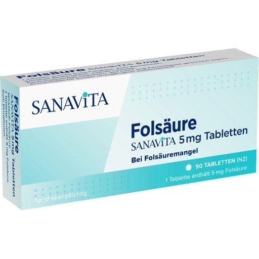 FOLIC ACID SANAVITA 5 mg, folic acid deficiency tablets - UKDorf 