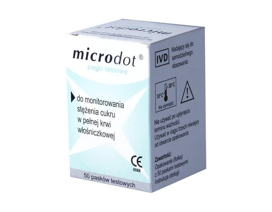 For measuring blood glucose concentration, MICRODOT Test strips - UKDorf 